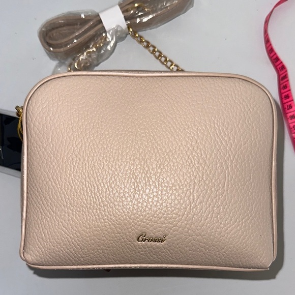 NWT Grossi New York Tan Handbag β Bow Accent | Small & Chic - Picture 5 of 5